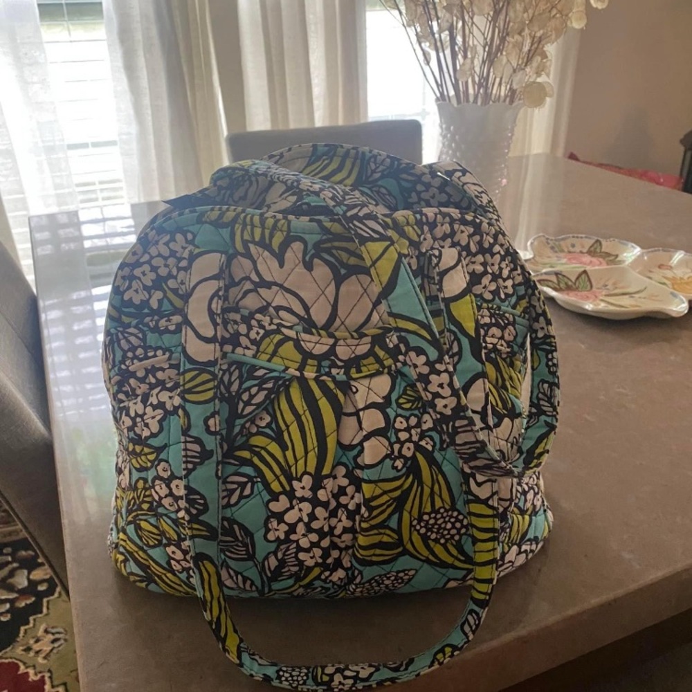 Vera Bradley Blue and Green Floral Backpack